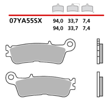 BREMBO terepjáróhoz szinterizált fémbetétek - 07YA55SX egyéb motorkerékpár alkatrész
