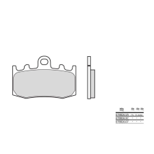 BREMBO utcai szinterelt fémbetétek - 07BB26LA egyéb motorkerékpár alkatrész