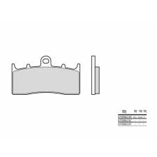 BREMBO utcai szinterelt fémbetétek - 07GR62SA egyéb motorkerékpár alkatrész