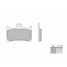 BREMBO utcai szinterelt fémbetétes fékbetétek - 07YA23SA egyéb motorkerékpár alkatrész