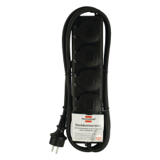 Brennenstuhl 220V hálózati elosztó 4 aljzatos 2.0m - Fekete villanyszerelés