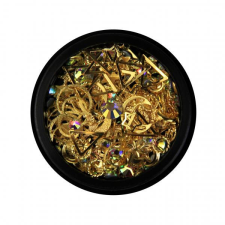 BrillBird - VEGYES METAL NAIL ART - TÉGELYES 1 körömdíszítő