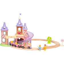 BRIO 33312 Disney hercegnők álomkastély Fa vasúti készlet - Rózsaszín (33312) autópálya és játékautó