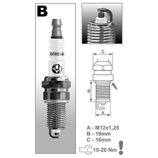 BRISK gyújtógyertya BR14YC-9 Super sorozat autóalkatrész