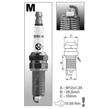 BRISK MR12YS-9 Gyújtógyertya, Silver Racing sorozat autóalkatrész