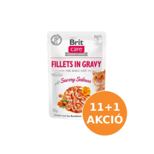 Brit Care Cat alutasak lazac szószban 12x85g macskaeledel
