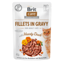 Brit Care Cat Fillets in Gravy with Hearty Duck 12x85 g macskaeledel
