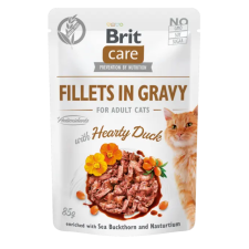 Brit Care Cat Fillets in Gravy with Hearty Duck 85 g macskaeledel