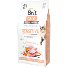 Brit Care Cat Grain Free SENSITIVE Turkey and Salmon 2kg macskaeledel