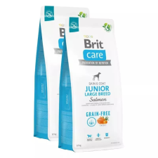 Brit Care Dog Grain-free Junior Large Breed Salmon & Potato kutyatáp 2x3kg kutyaeledel