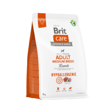 Brit Care Dog Hypoallergenic Lamb Adult Medium Breed 3 kg kutyaeledel