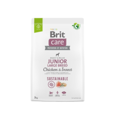 Brit Care Dog Sustainable Insect Junior Large Breed  3 kg kutyaeledel