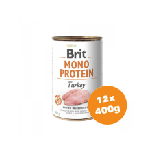 Brit Mono Protein konzerveledel kutyáknak pulyka 12x400g macskaeledel