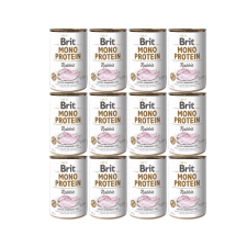 Brit Mono Protein Rabbit 12 x 400 g monoprotein takarmány nyúl kutyaeledel