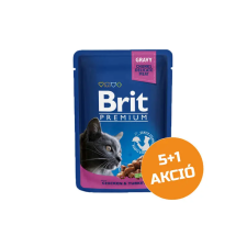 Brit Premium by Nature Cat alutasakos nedvestáp csirke, pulyka 6x100g macskaeledel