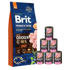 Brit Premium By Nature Sport 15 kg + nedves eledel pulykával 6x400 g kutyaeledel