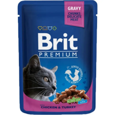 Brit Premium Cat Chicken &amp; Turkey alutasakos 100g macskaeledel