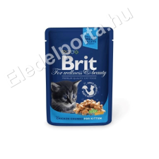 Brit Premium Cat Chicken Chunks for Kitten macskaeledel