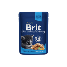  Brit Premium Cat Pouches Chicken Chunks for Kitten – 24×100 g macskaeledel