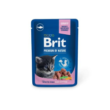  Brit Premium Cat Pouches White Fish for Kitten – 24×100 g macskaeledel