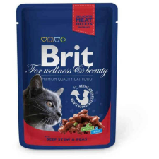  Brit Premium Cat Pouches with Beef Stew & Peas – 12×100 g macskaeledel