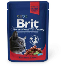  Brit Premium Cat Pouches with Beef Stew & Peas – 24×100 g macskaeledel