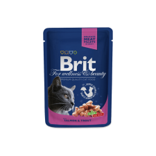 Brit Premium Cat Pouches with Salmon & Trout 100 g macskaeledel