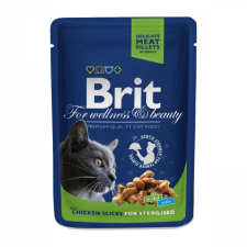 Brit Premium Cat Sterilized csirkeszeletekkel alutasakos 100g macskaeledel