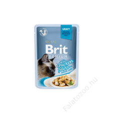 Brit Premium Cat tasakos Delicate Fillets in Gravy with Chicken 85g macskaeledel