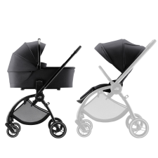 Britax Römer Essential STYLE Szett (Rio babakocsi + mózeskosár) - Carbon Black babakocsi kiegészítő