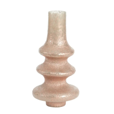  Bronz/púder színű elegáns üveg váza Ø23x40 cm dekoráció