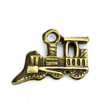  Bronz szinű vonat - medál. Mérete: 18x13 mm medál