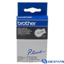 Brother 9 mm-es szalag fehér alap/fekete betű címkézőgép