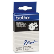 Brother Brother Festékszalag TC201 P-Touch, 12mm fehér alapon fekete nyomtató kellék