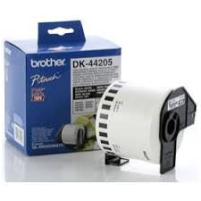Brother Etikett címke DK44205, 62mm x 30,48m öntapadós, fehér papírszalag, eltávolítható fénymásolópapír