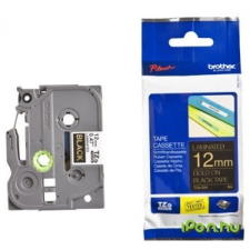 Brother Festékszalag TZE334 P-Touch, 12 mm fekete alapon arany nyomtató kellék
