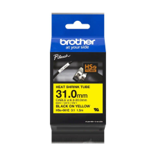 Brother HSE-661E P-Touch szalag 31mm Black on Yellow - 1,5m információs címke