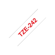 Brother laminated tape TZe-242 - Red on white (TZE242) nyomtató kellék