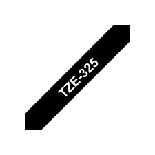 Brother laminated tape TZe-325 - White on black (TZE325) nyomtató kellék