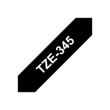 Brother laminated tape TZe-345 - White on black (TZE345) nyomtató kellék