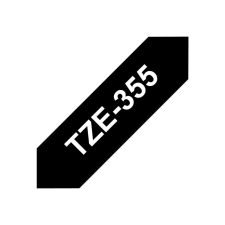 Brother laminated tape TZe-355 - White on Black (TZE355) nyomtató kellék