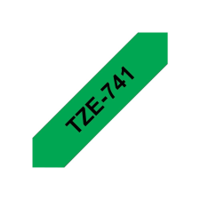 Brother laminated tape TZe-741 - Black on green (TZE741) nyomtató kellék