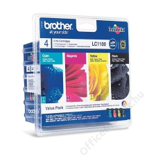 Brother LC1100P Tintapatron DCP 185C, 6690CW nyomtatókhoz, BROTHER b+c+m+y, 1*450 o.+3*325 o. (TJBLC1100P) nyomtatópatron & toner