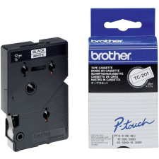 Brother P-touch TC-201 laminált P-touch szalag (12mm) Black on White 7,7m nyomtató kellék