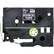 Brother STe-161 P-touch stencil szalag (36mm) Black on White etikett