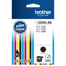 Brother Tintapatron LC529XLBK, Szuper nagy töltetű - 2400 oldal, Fekete nyomtatópatron & toner
