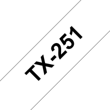 Brother TX-251 P-touch flexibilis szalag (24mm) Black on White etikett
