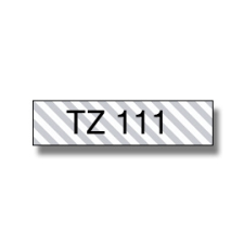 Brother TZE-111 laminált P-touch szalag (6mm) Black on Clear - 8m nyomtató kellék