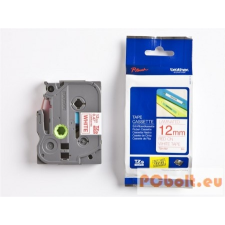Brother TZE-232 laminált P-touch szalag (12mm) Red on White - 8m nyomtató kellék