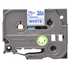 Brother TZe-243 (18mm) - 8m fehér alapon kék eredeti laminált P-touch szalag etikett
